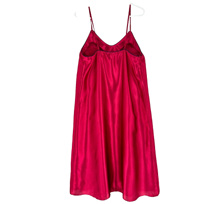 Vintage La Cera Red Sleeveless Nightgown Med Satin Midi A Line Silky  Honeymoon | eBay
