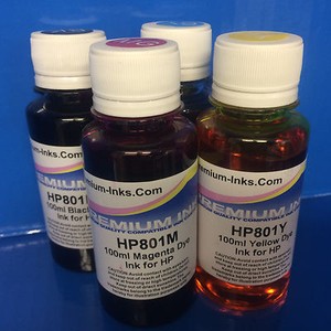 Impresora 4x100ml Tinta para rellenar cartucho hp deskjet 1110 2130 2132  2133 2134 | eBay