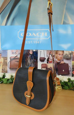 CHIC Vintage DOONEY  BOURKE Black and Tan Leather Shoulder Crossbody Bag Purse