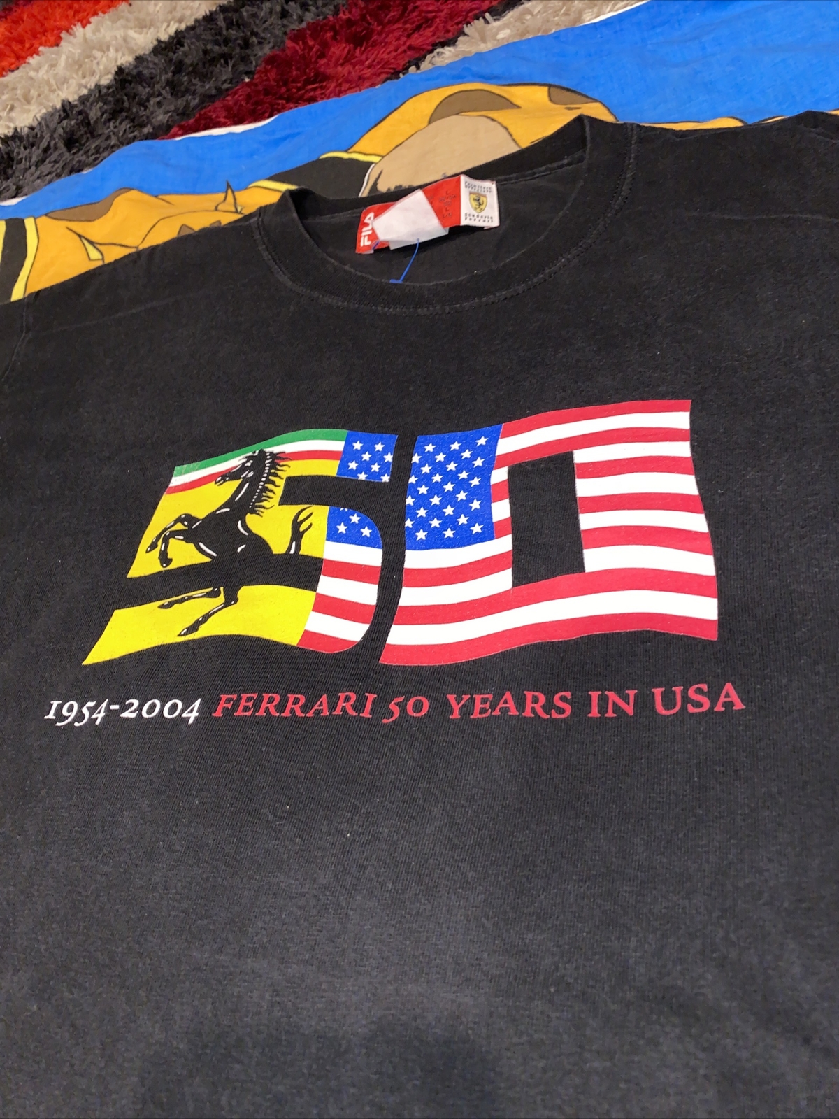 FILA Scuderia Ferrari 1954 2004 T Shirt Grafica 50° Anniversario L Edizione Limitata