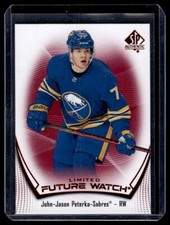 2021-22 SP Authentic Future Watch Red Paralell J.J Peterka RC Buffalo Sabres