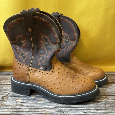 Justin Gypsy  Women’s L9900 Western Cowgirl Boots Ostrich Print US Size 7.5 Justin Gypsy Women main image 4