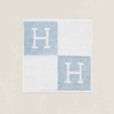 HERMES AVALON WASH CLOTH BLEU GLACIER BABY TOWEL