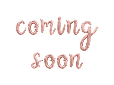 COMING SOON Cursive Letter Balloon Banner - Baby Shower Party  Supply Decoration