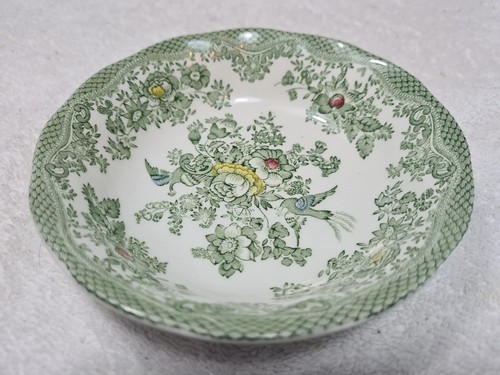 Enoch Wedgwood Tunstall Ltd Kent Green And White Small Bowl 5" Wide Stamp Error - Picture 5 of 11