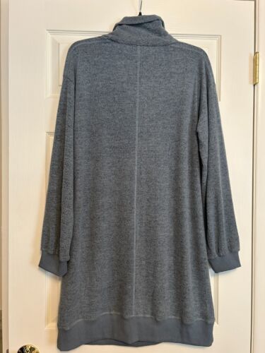 NEU MIT ETIKETT EASEL LA weich GRAU WASSERFALLAUSSCHNITT TASCHEN Oversize bequem Sweatshirt KLEID SMALL - Bild 2 von 9