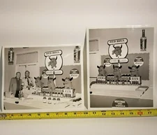 2 Original One-of-a-kind Vintage Marketing Photo Red Bull Wolfschmidt Vokda 50's