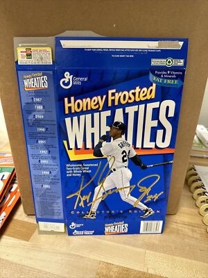 Ken Griffey Jr - 14.75 OZ Honey Frosted Wheaties Cereal Box - Flat