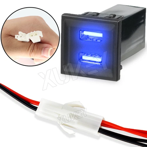 Do VW T5 Transporter Dual USB Szybka ładowarka Gniazdo Światło Gniazdo, Samochód - Zdjęcie 7 z 9