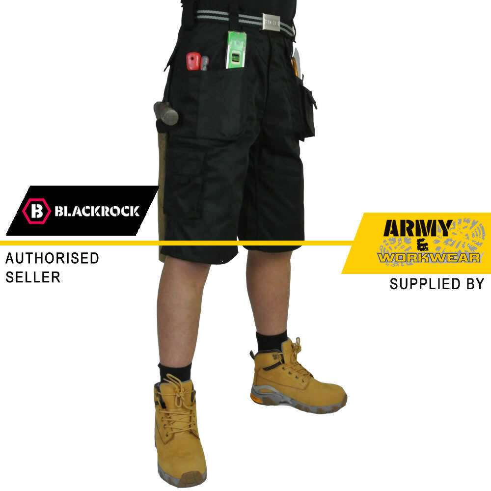 Blackrock Work Shorts Heavy Duty Multi Pocket Cargo Combat Pants Mens Trousers eBay