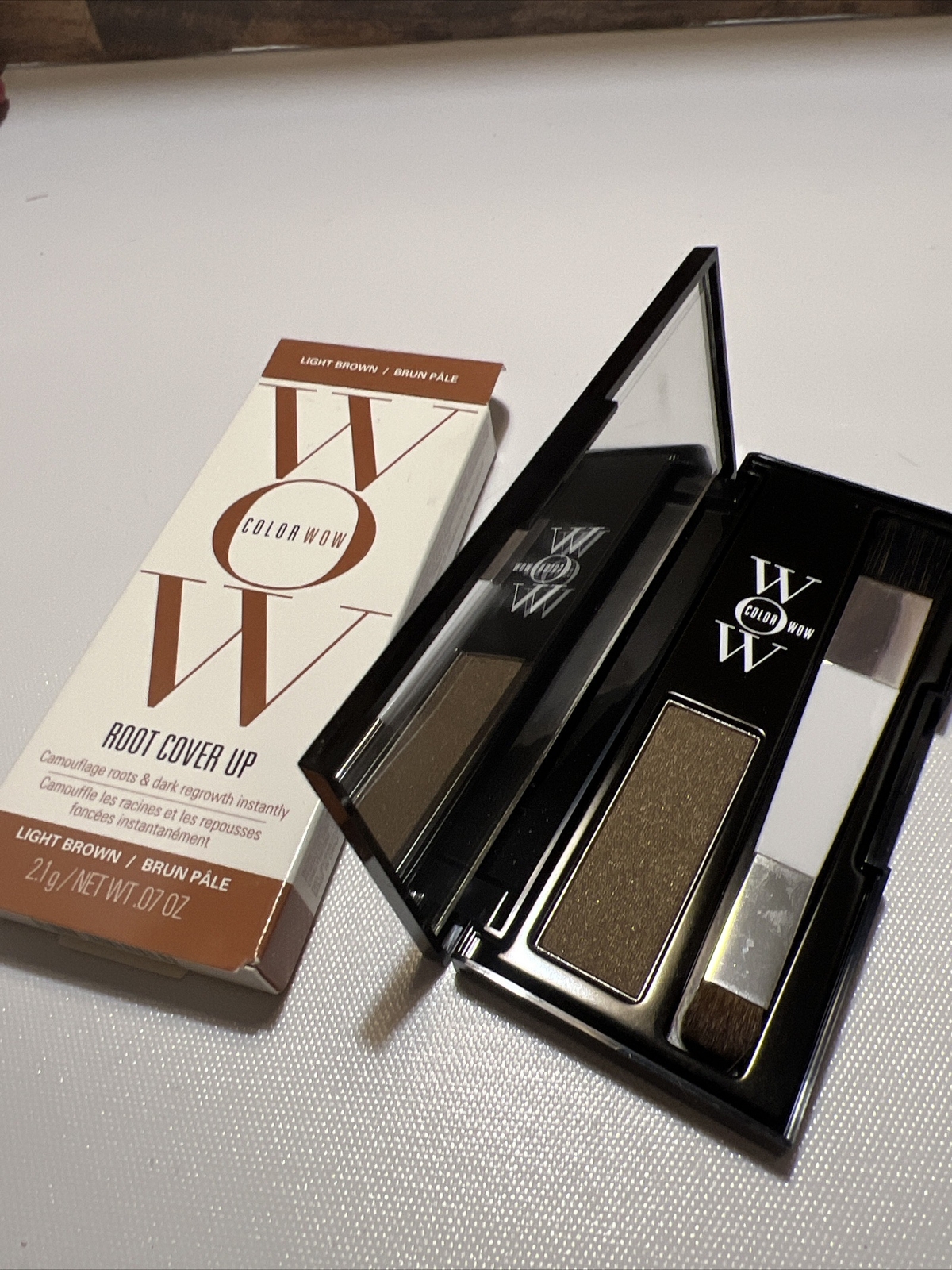 Wow Root Cover Up Light Brown Brand New Box Gray Touch Up Po