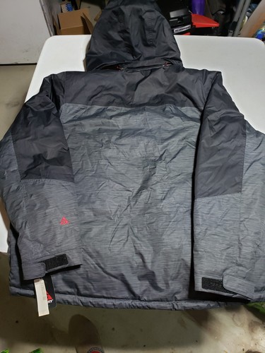 NEW Gerry Jacket Mens 2XL Gray Black Quilted Lined Winter Parka Coat Hoodie Ski - Picture 5 of 7