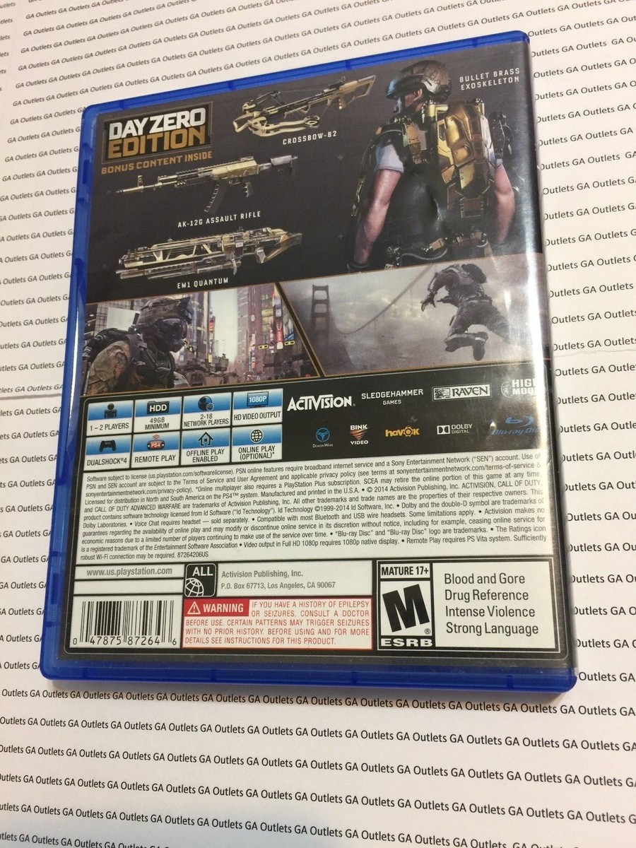 Call of Duty Advanced Warfare - Day Zero Edition - PS4 | eBay