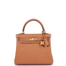 Hermes Kelly 25 In Gold Swift Leather