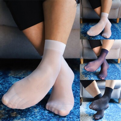 Socken Strümpfe gerade dünn atmungsaktiv Herrensocken Nylon kurze Kurzstrümpfe