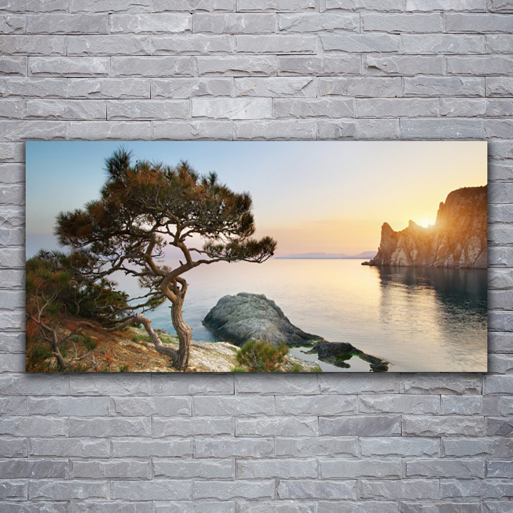 Impression sur toile paysage de nature format panoramique 120x60 cm qualite premium