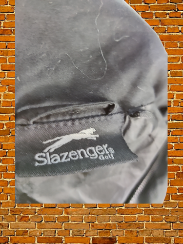 MENS SLAZENGER GOLF SIZE UK XL LARGE BLACK LIGHT CASUAL ZIP SPORT JACKET COAT - Picture 5 of 5