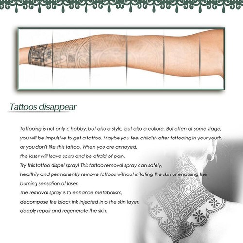 Quick Tattoo Removal Cream Natural Safe Pigment Cleaning Remover Tattoo Spray F5 - Picture 7 of 16