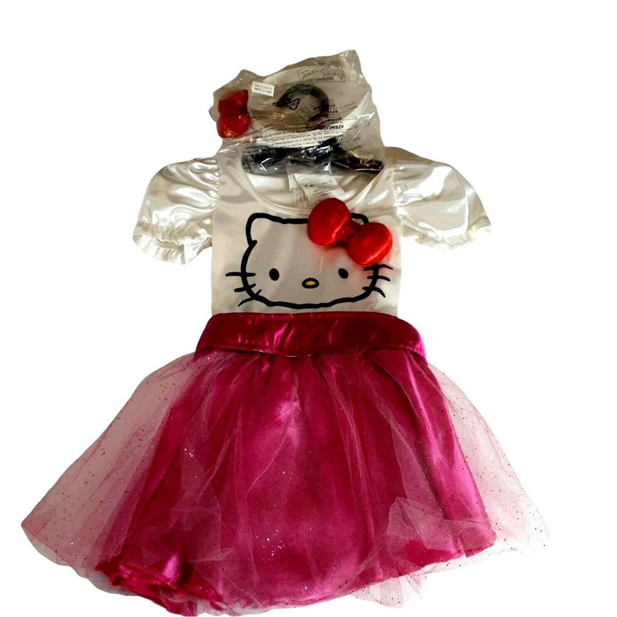 Hello Kitty Dress Toddler Girl Pretend Play Pink Skirt Halloween