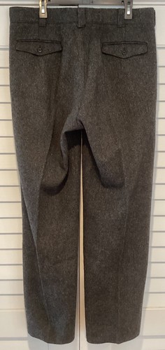 Pantalones de lana WOOLRICH para hombre_talla 37/32_gris espiga_2 bolsillos delanteros con listones_excelente - Imagen 2 de 12