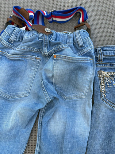 LOT OF 2 GIRLS Slim Fit DENIM Pants H & M, ARIZONA size 6-7 - Picture 8 of 8