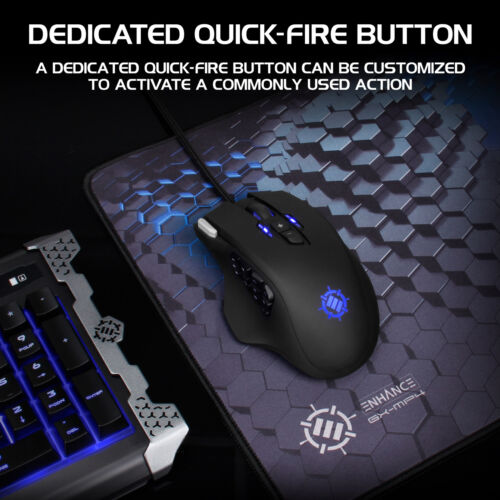 ENHANCE Theorem 2 MMO Gaming Mouse with 13 Programmable Side Buttons - Picture 5 of 9