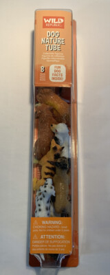 WILD REPUBLIC DOG NATURE TUBE 8 Pcs Assorted PVC Plastic Dogs New Sealed