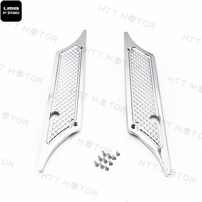 HTTMT For 1993-2013 Harley STREET GLIDE Chrome Billet Saddle Bag Latch Covers