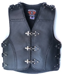 heavy leather vest