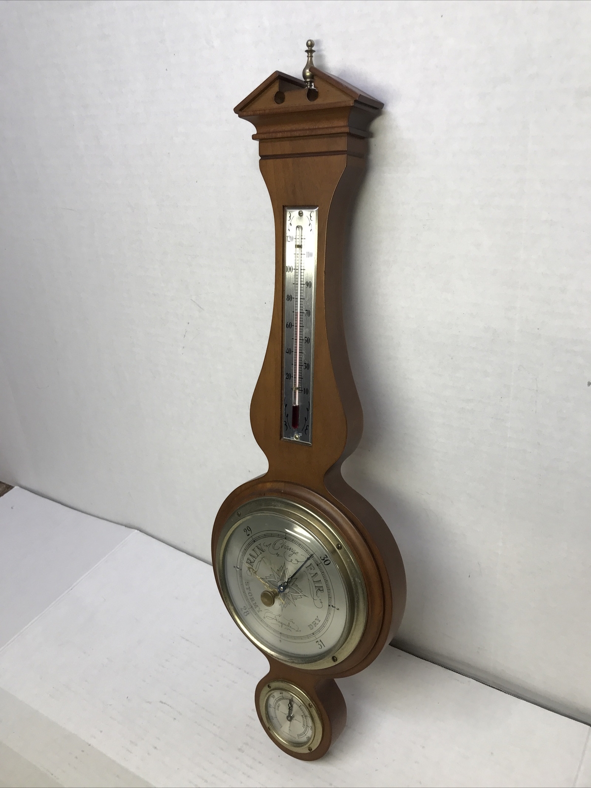 Vintage Airguide Instrument Company Chicago USA Mahogany Hygrometer 21