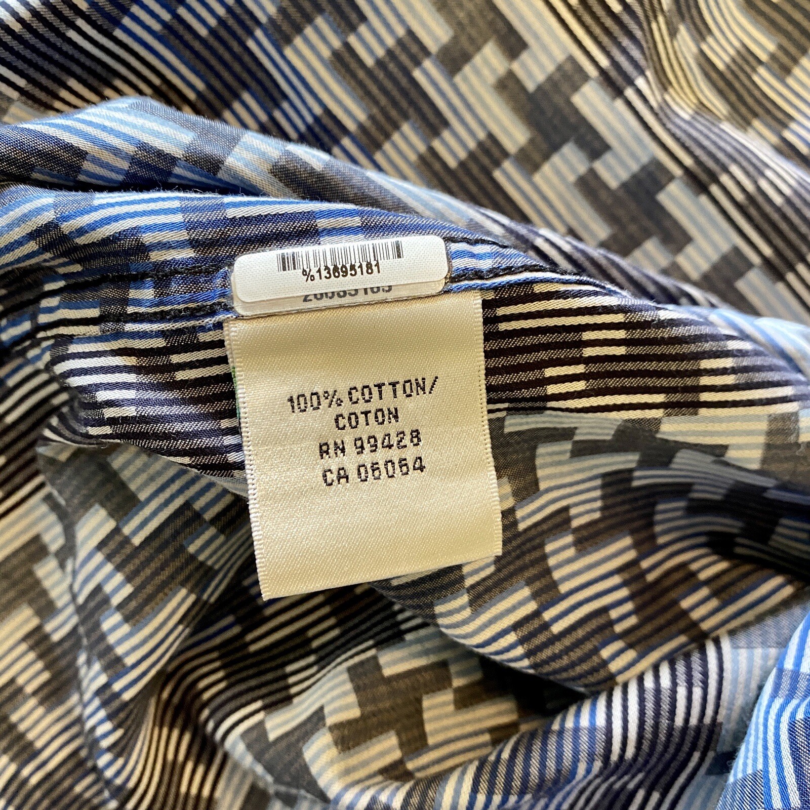 Bugatchi Button Down Long Sleeve Shirt Geometric … - image 7