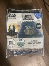 NEw Disney Star Wars Mandalorian Reversible Comforter Set Twin/Full Grogu Kids