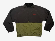 MAKER'S MARK Black/Green Warm FLEECE-LINED JACKET Ski Hike Whiskey Coat Men's M