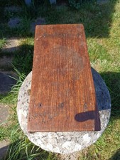 Lovely Antique Vintage Rustic Oak Stool Nice Solid Piece