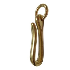 2 Size Retro Solid Brass KeyChain Key Ring Belt U Hook Wallet Chain Fish Hook F