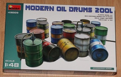 MiniArt 49009 Bausatz 1:48 Moderne Ölfässer 200l (20 Stück)
