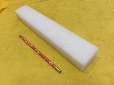 NATURAL UHMW BAR machinable plastic flat sheet stock 1-1/2" x 2" x 12" LONG