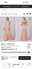 Azazie Chiffon Rosette Bridesmaid Dress Size a8