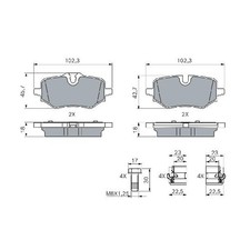 Satz Bremsbeläge Bremsklötze hinten für BMW X1 U11 X2 U10 id09044
