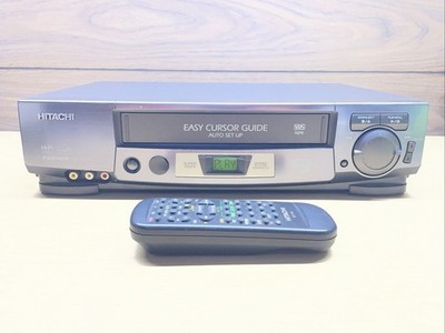 Hitachi VT-FX6404A 4 Head Hi-Fi VCR VHS SQPB S-VHS Compatible OEM RCU-05A Remote