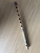 Verzierte Bambusfl&ouml;te / Hirtenfl&ouml;te in C (ca. 32 cm) &ndash; Brandmalerei, 6 L&ouml;cher