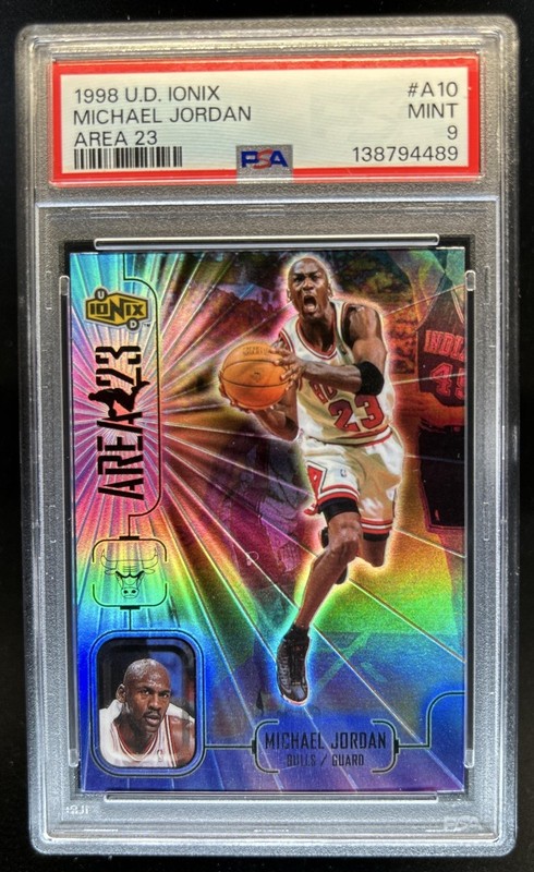 1998-99 Upper Deck Ionix Michael Jordan Area 23 #A10 Bulls PSA 9