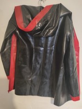 Mantel kleid mit Kapuze aus Naturlatex starke 0,7mm M L XL 2XL 3XL 4XL Poland