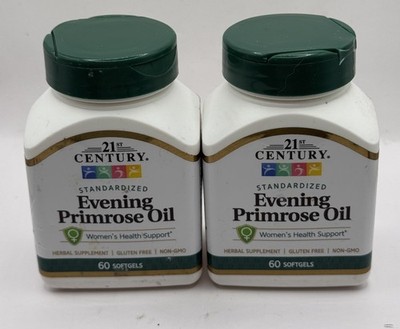 Set Of 2 Evening Primrose Oil 500 mg 60 Softgels ea. By 21st Century