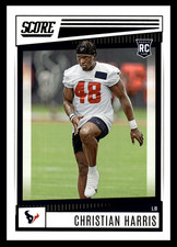 2022 Panini Score Christian Harris #352 Houston Texans  Rookie RC NFL Football
