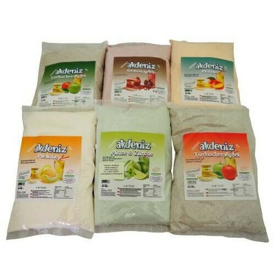 Akdeniz türkischer Apfeltee 3 x 1kg Instant Tee Pulver - 6 Sorten nach Wahl