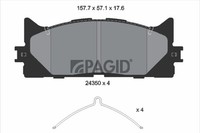 Pagid Bremsbelagsatz Scheibenbremse T1605N FüR Toyota Camry Avalon Aurion ACV31_