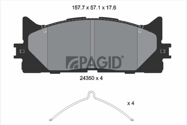 Pagid Bremsbelagsatz Scheibenbremse T1605N FüR Toyota Camry Avalon Aurion ACV31_-image