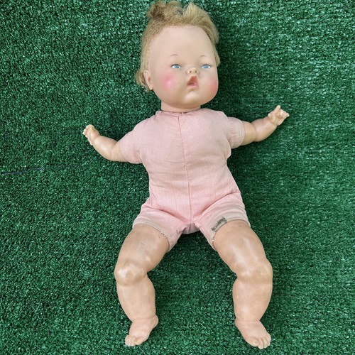 Vintage Ideal Tiny Thumbelina Doll OTT-14 Moving Head Working Wind-up Knob Read