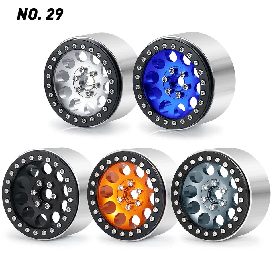 4 Stück 2,2 Zoll Beadlock-Felgen aus Aluminiumlegierung für 1/10 RC Crawler - Bild 4 von 4